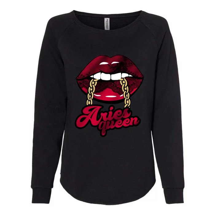 Gothic Red Aries Queen Zodiac Meaningful Gift Womens California Wash Sweatshirt