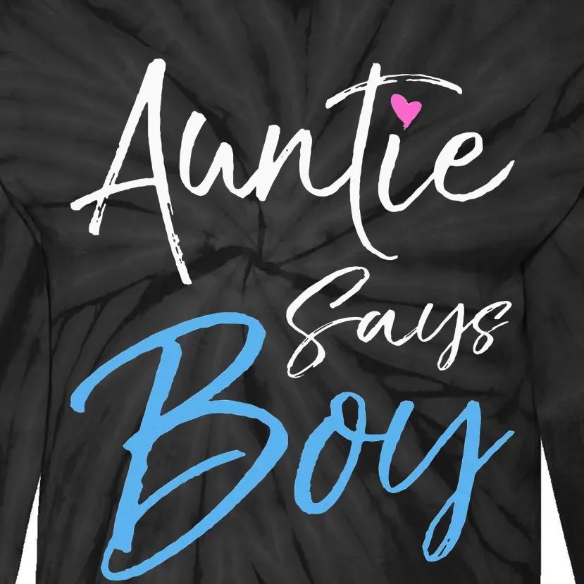 Gender reveal announcement Gifts Auntie Says Tie-Dye Long Sleeve Shirt