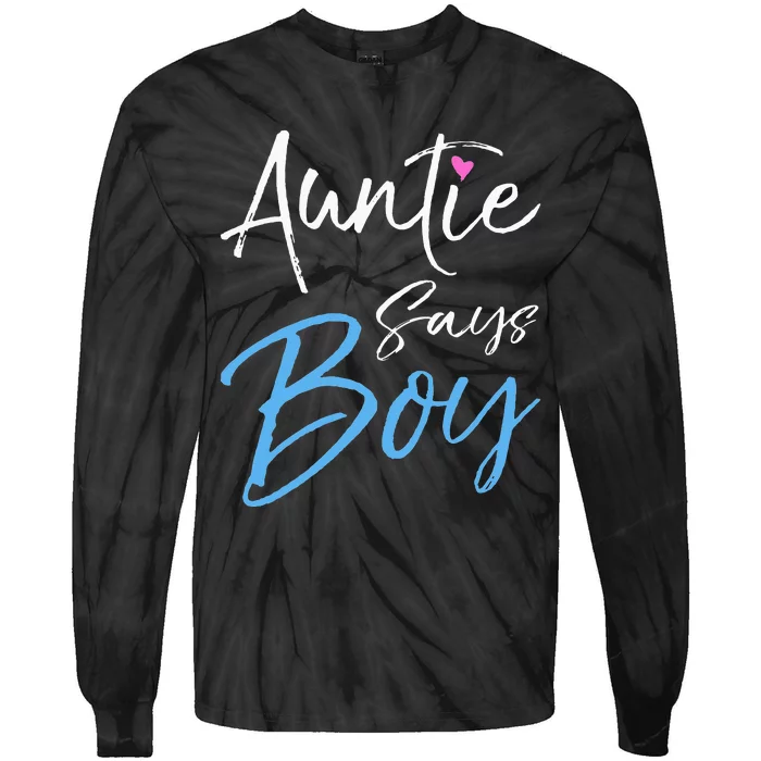 Gender reveal announcement Gifts Auntie Says Tie-Dye Long Sleeve Shirt