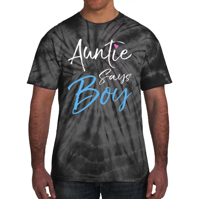 Gender reveal announcement Gifts Auntie Says Tie-Dye T-Shirt