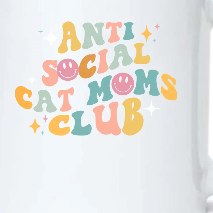 Groovy Retro Anti Social Cat Moms Club MotherS Day Great Gift Black Color Changing Mug