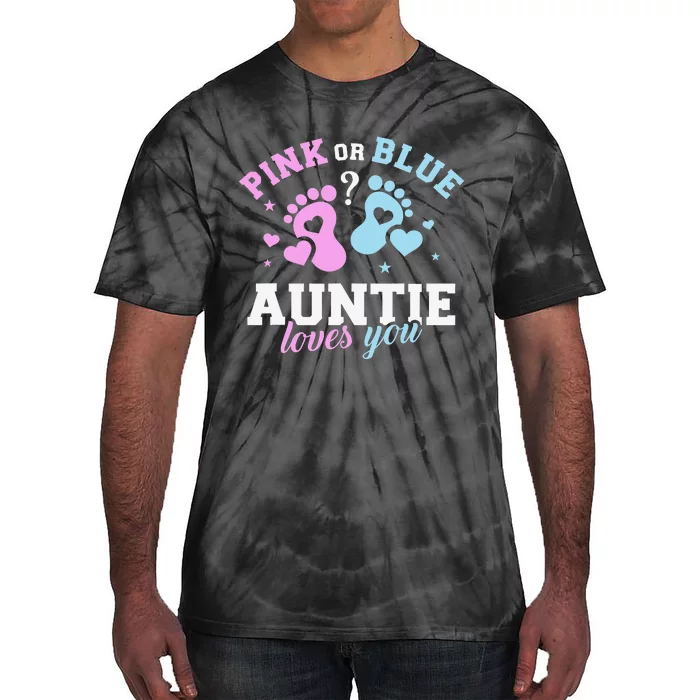 Gender reveal auntie aunt Tie-Dye T-Shirt