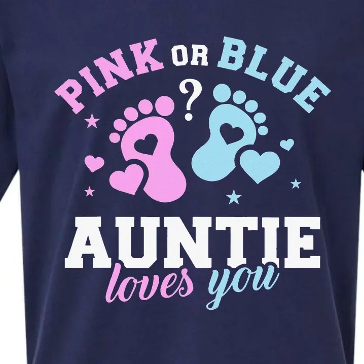 Gender reveal auntie aunt Sueded Cloud Jersey T-Shirt