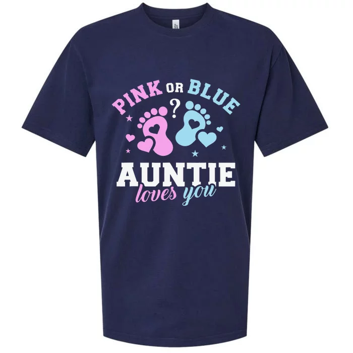 Gender reveal auntie aunt Sueded Cloud Jersey T-Shirt