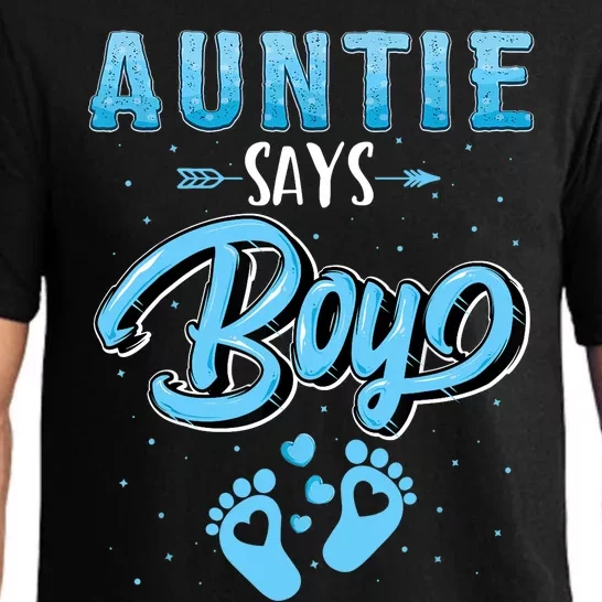 Gender Reveal Auntie Says Boy Baby Matching Family Set Pajama Set