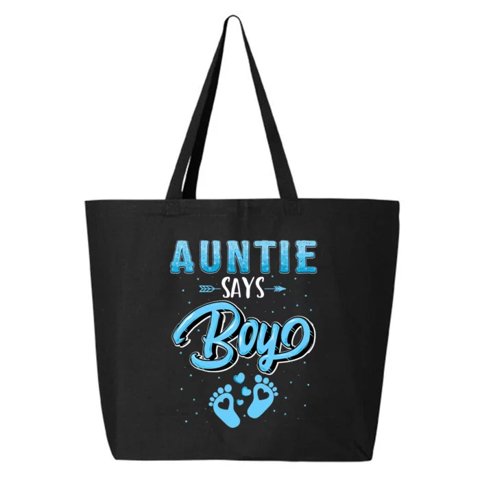 Gender Reveal Auntie Says Boy Baby Matching Family Set 25L Jumbo Tote