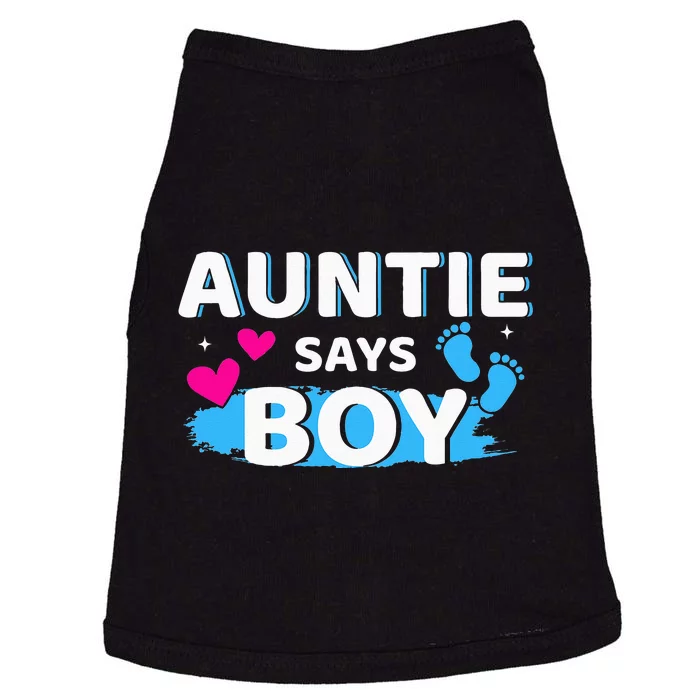 Gender reveal auntie says matching family baby party Doggie Tank