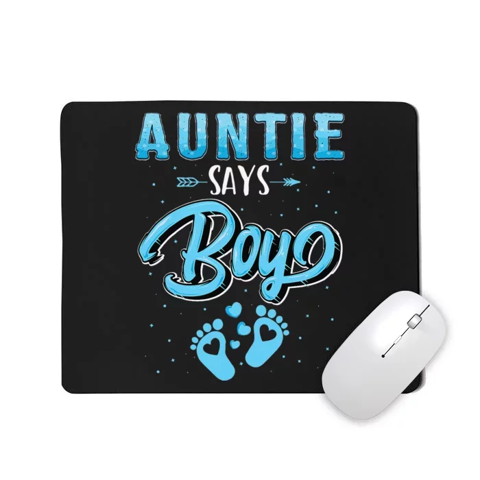 Gender reveal Auntie says baby matching family set Mousepad