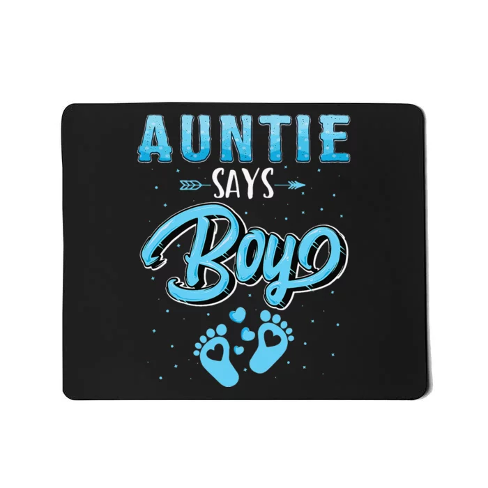 Gender reveal Auntie says baby matching family set Mousepad