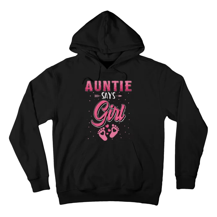 Gender reveal Auntie says baby matching family set Hoodie