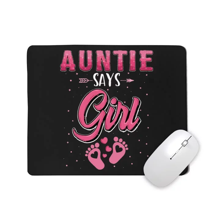 Gender reveal Auntie says baby matching family set Mousepad