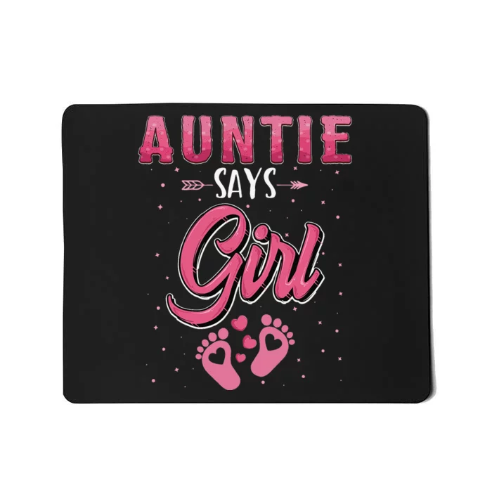 Gender reveal Auntie says baby matching family set Mousepad