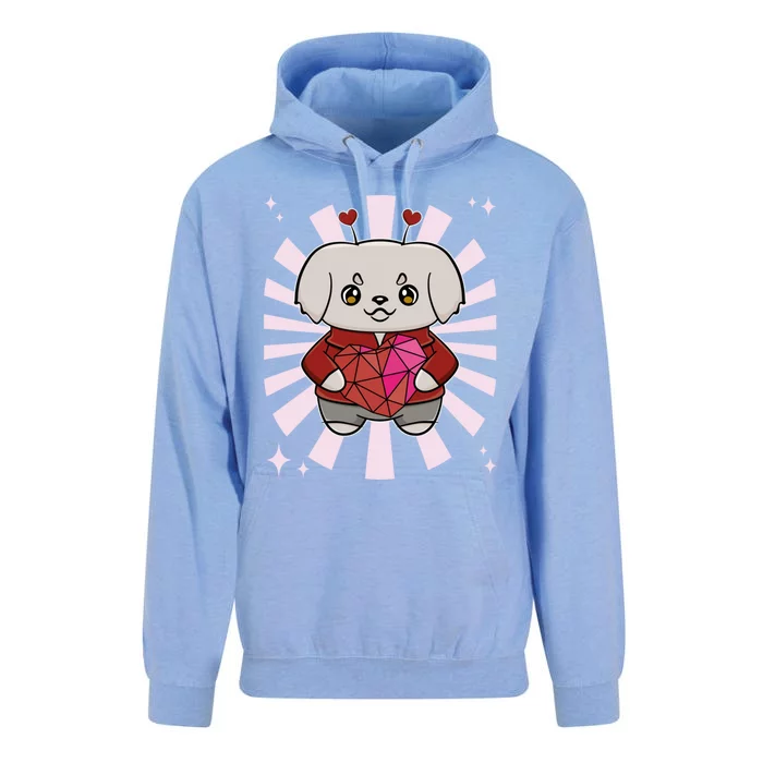 Golden Retriever Anime Dog Valentine´s Day Gift Unisex Surf Hoodie