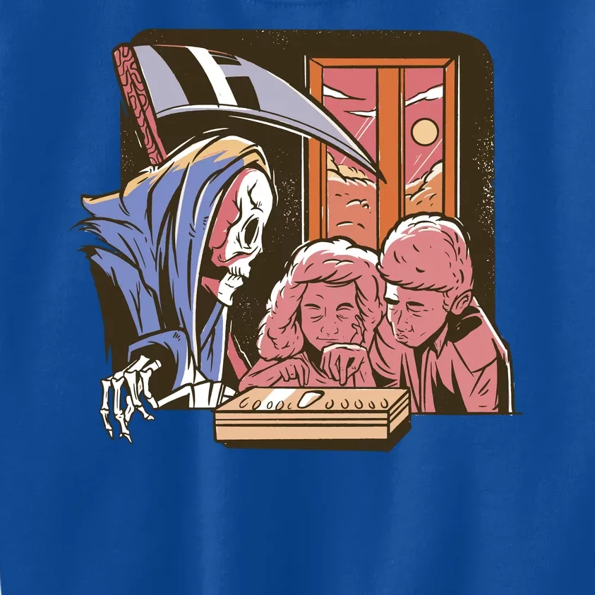 Grim Reaper And Children Horror Kids Sweatshirt