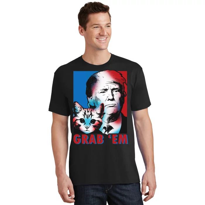 Grab 'Em Cat Funny Pro Trump T-Shirt