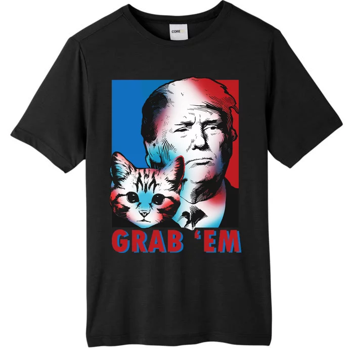 Grab 'Em Cat Funny Pro Trump ChromaSoft Performance T-Shirt