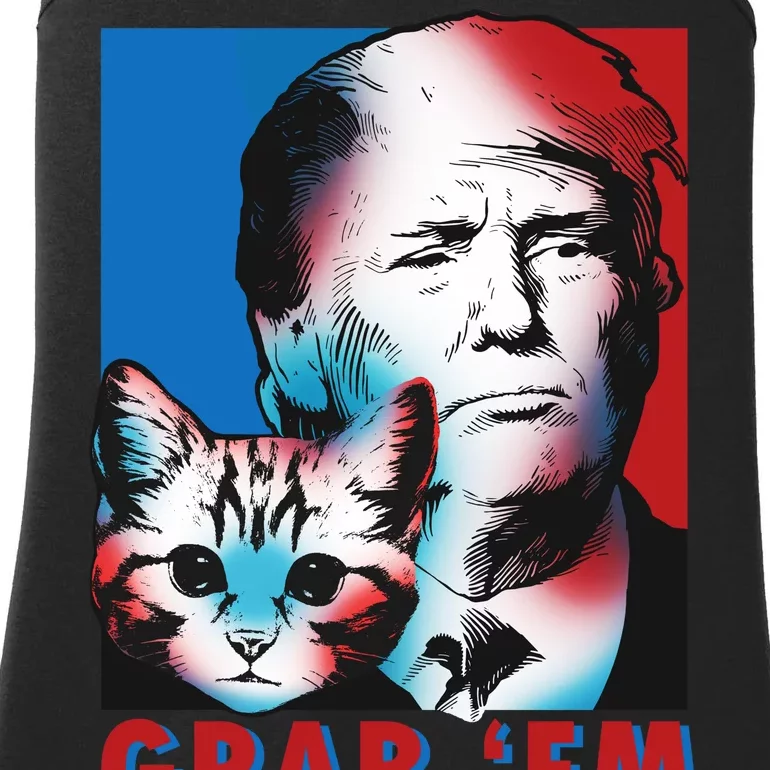 Grab 'Em Cat Funny Pro Trump Ladies Essential Tank