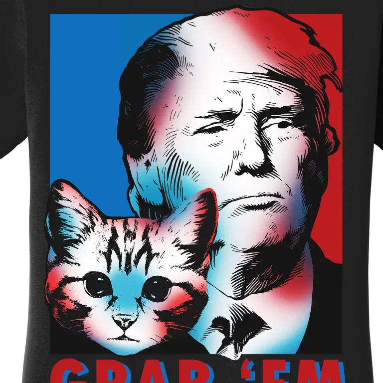 Grab 'Em Cat Funny Pro Trump Women's T-Shirt