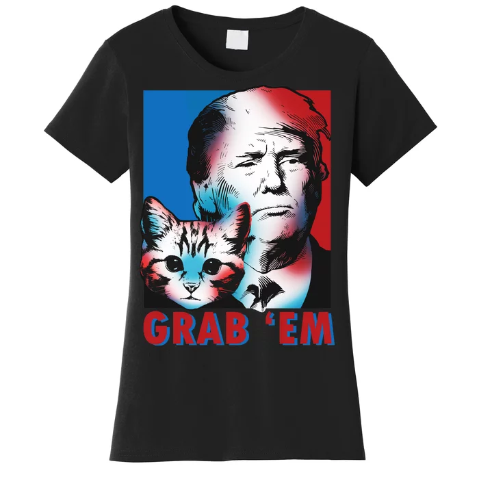 Grab 'Em Cat Funny Pro Trump Women's T-Shirt