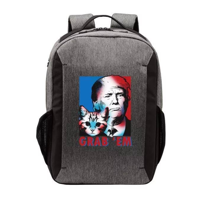 Grab 'Em Cat Funny Pro Trump Vector Backpack