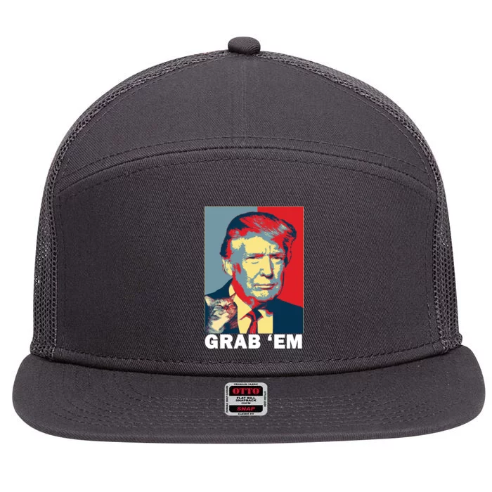 Grab 'Em Trump 7 Panel Mesh Trucker Snapback Hat