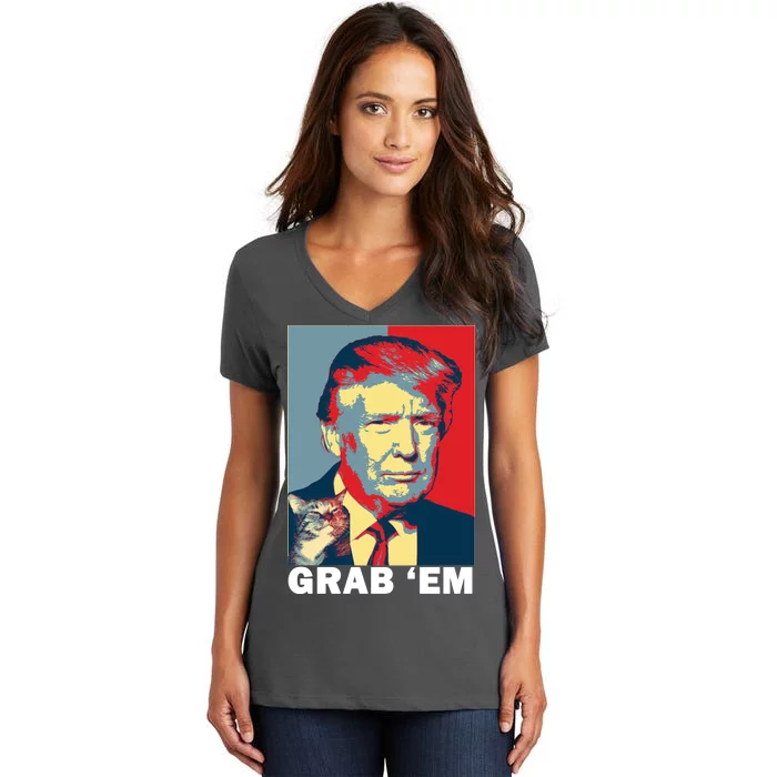 Grab 'Em Trump Women's V-Neck T-Shirt