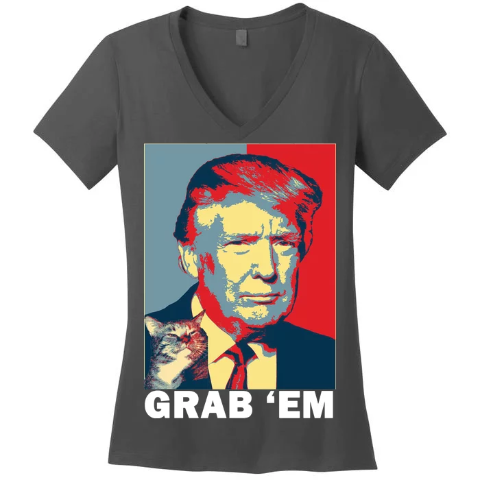 Grab 'Em Trump Women's V-Neck T-Shirt