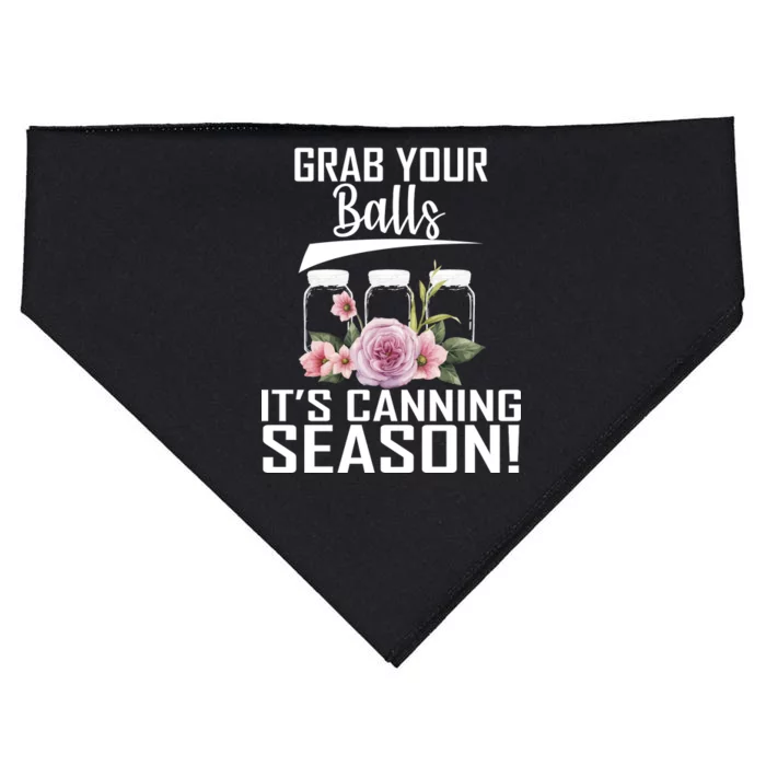 Grab Your balls Its Canning Season USA-Made Doggie Bandana