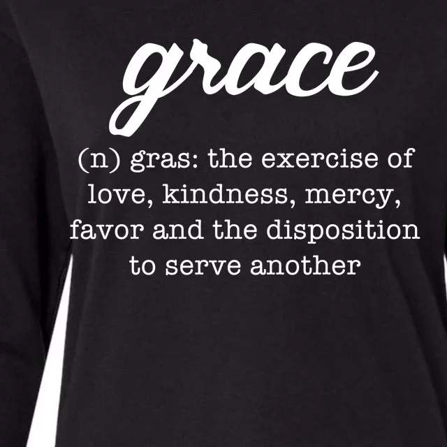 Grace Definition Love Kindness Womens Cotton Relaxed Long Sleeve T-Shirt