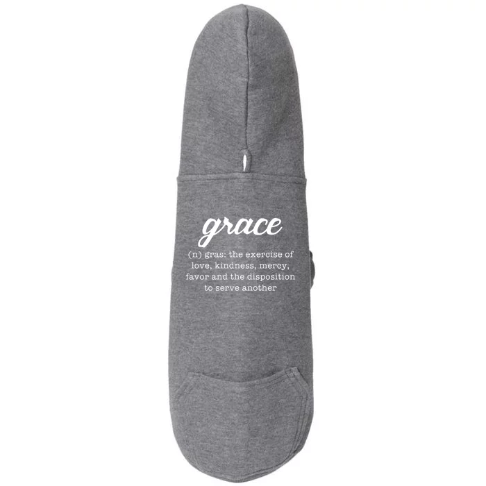 Grace Definition Love Kindness Doggie 3-End Fleece Hoodie