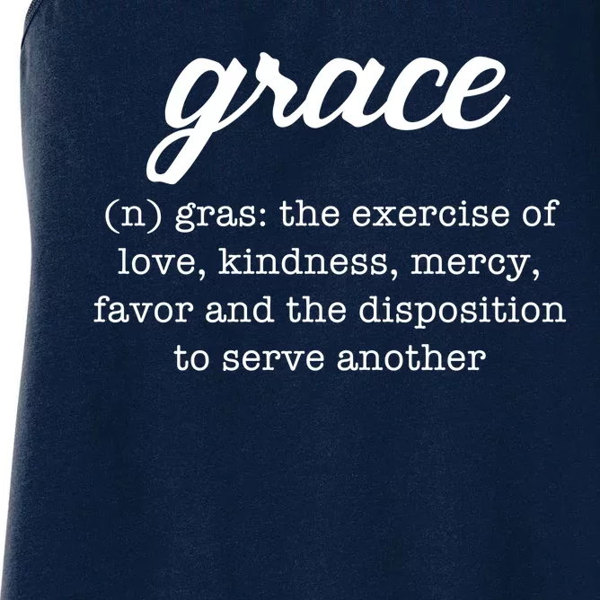 Grace Definition Love Kindness Women's Racerback Tank