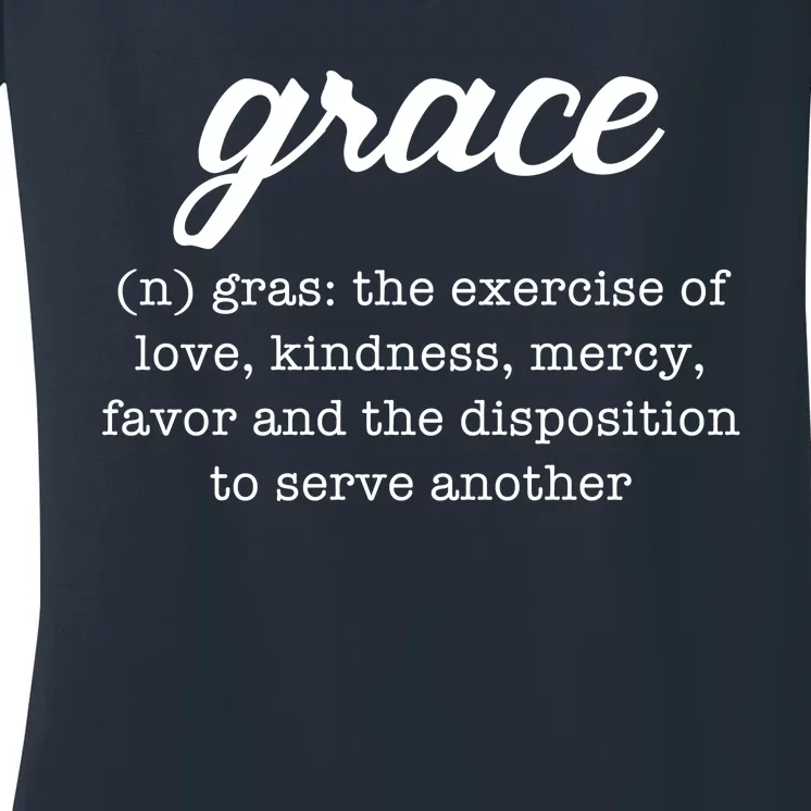 Grace Definition Love Kindness Women's V-Neck T-Shirt