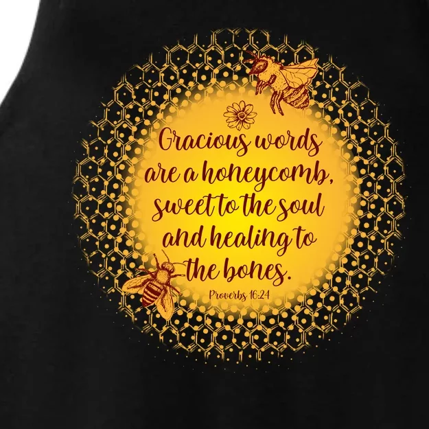 Gracious Words Are A Honeycomb Proverbs 16:24 Ladies Tri-Blend Wicking Tank