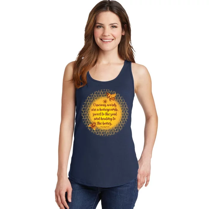 Gracious Words Are A Honeycomb Proverbs 16:24 Ladies Essential Tank