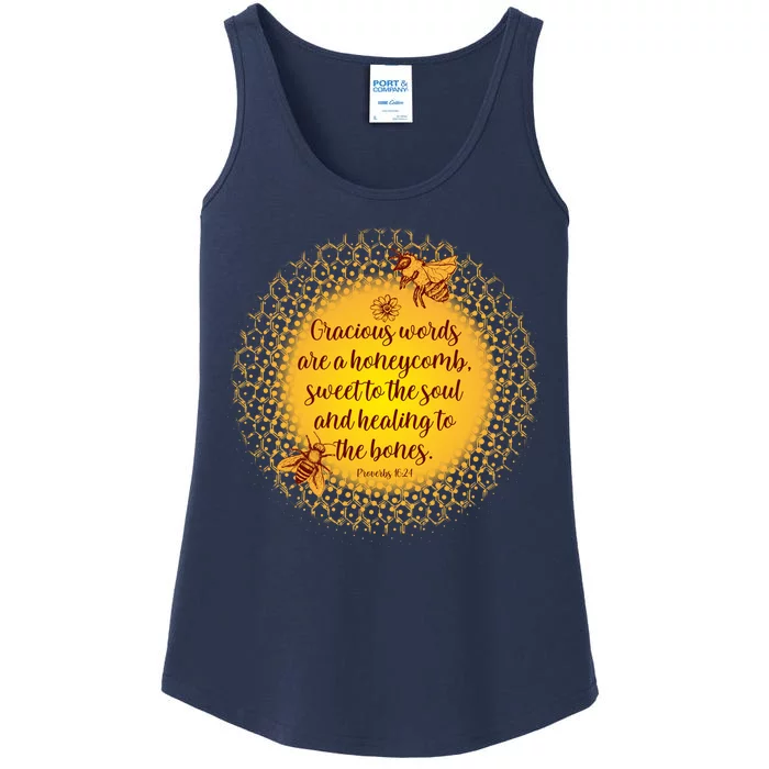 Gracious Words Are A Honeycomb Proverbs 16:24 Ladies Essential Tank