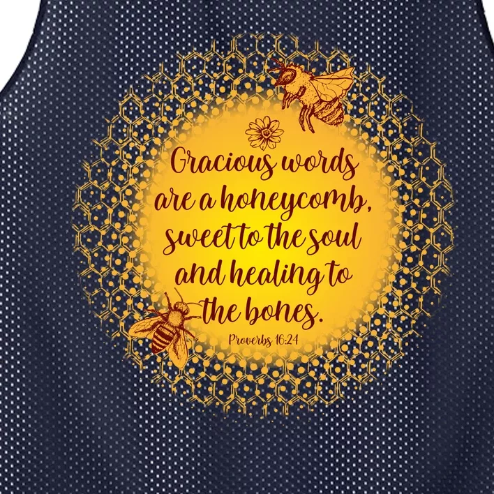 Gracious Words Are A Honeycomb Proverbs 16:24 Mesh Reversible Basketball Jersey Tank