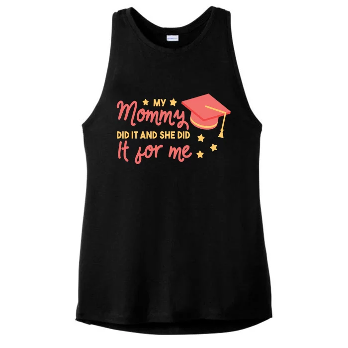 Graduated Mom Did It For Me Ladies Tri-Blend Wicking Tank