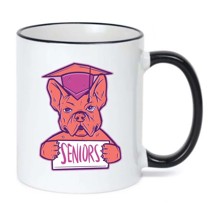 Graduating Bulldog Senior Black Color Changing Mug