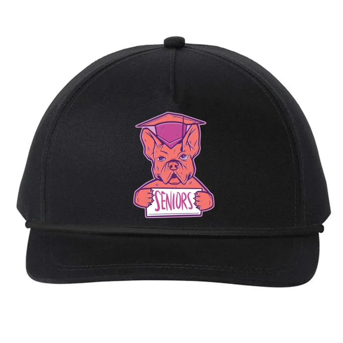 Graduating Bulldog Senior Snapback Five-Panel Rope Hat