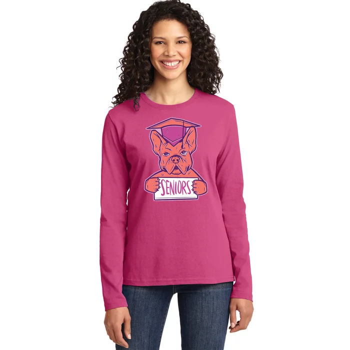 Graduating Bulldog Senior Ladies Long Sleeve Shirt