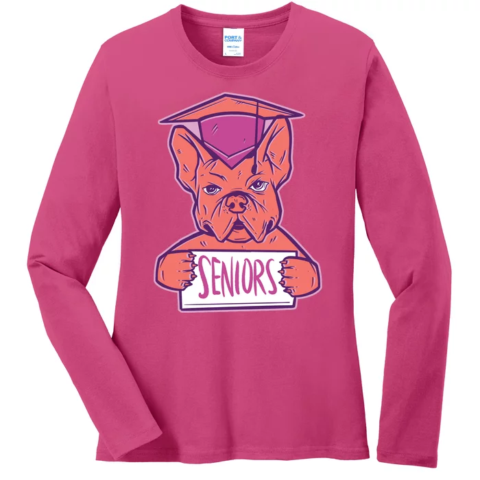 Graduating Bulldog Senior Ladies Long Sleeve Shirt