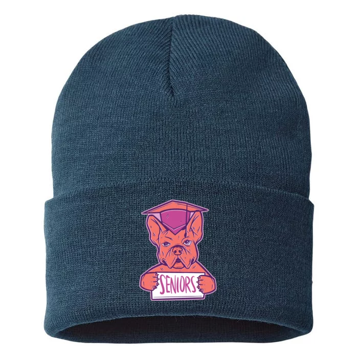 Graduating Bulldog Senior Sustainable Knit Beanie