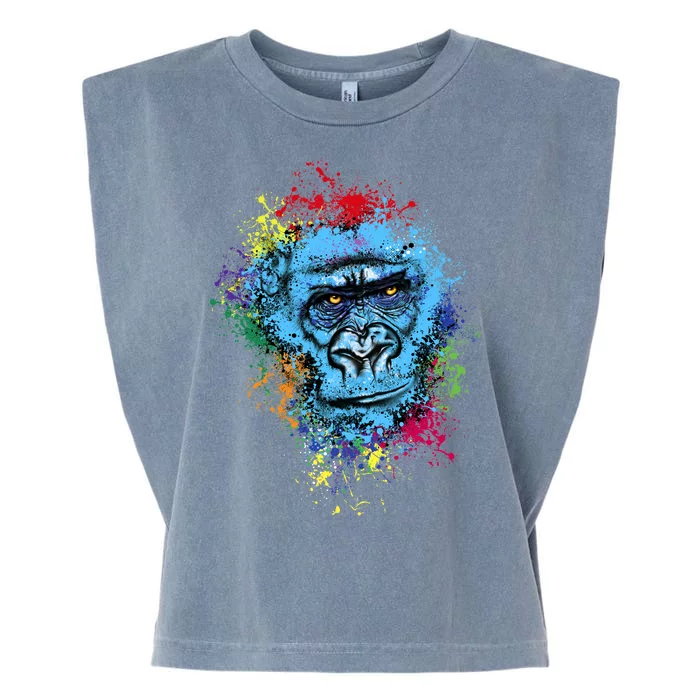 Graffiti Gorilla face Garment-Dyed Women's Muscle Tee