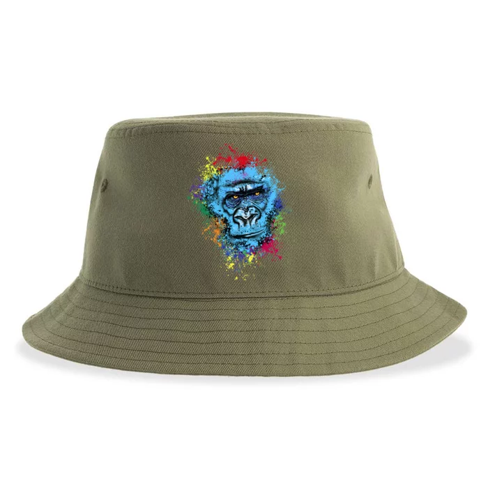 Graffiti Gorilla face Sustainable Bucket Hat