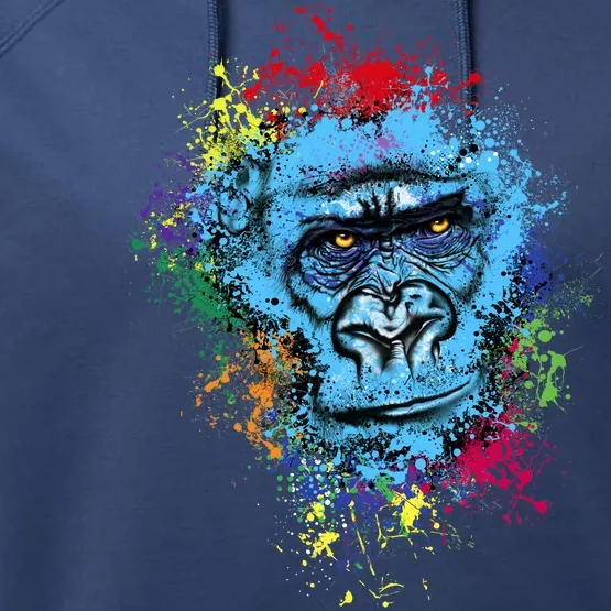 Graffiti Gorilla face Performance Fleece Hoodie