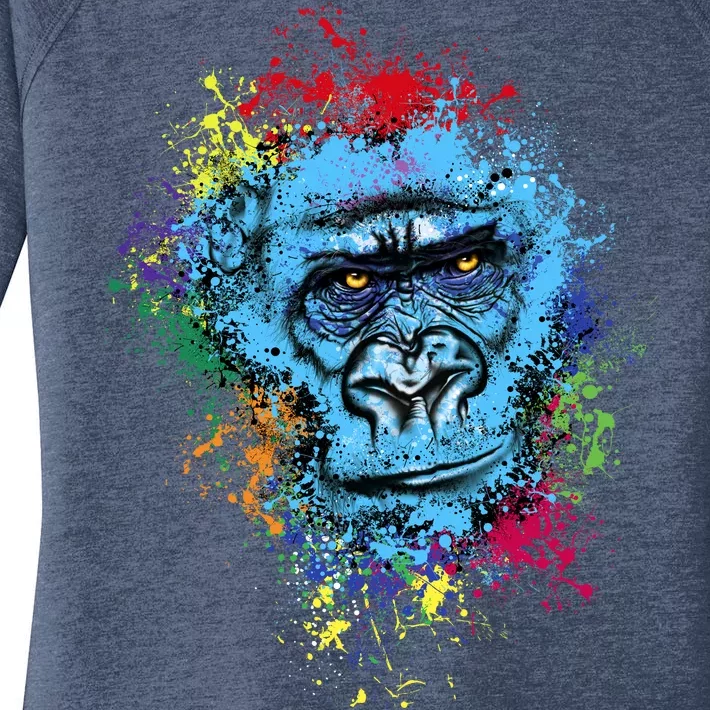 Graffiti Gorilla face Women's Perfect Tri Tunic Long Sleeve Shirt