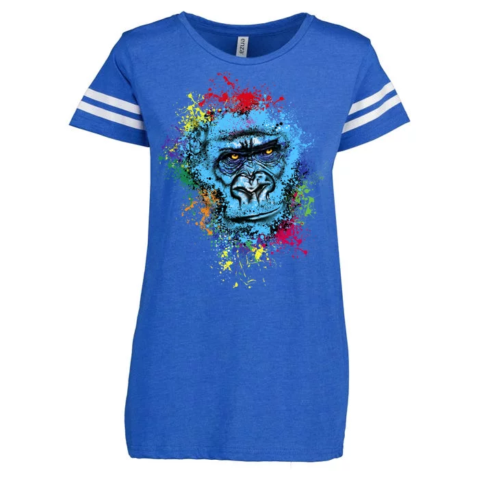 Graffiti Gorilla face Enza Ladies Jersey Football T-Shirt