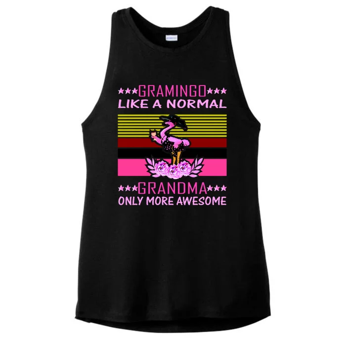 Gramingo Like a Normal Grandma But More Awesome Ladies Tri-Blend Wicking Tank