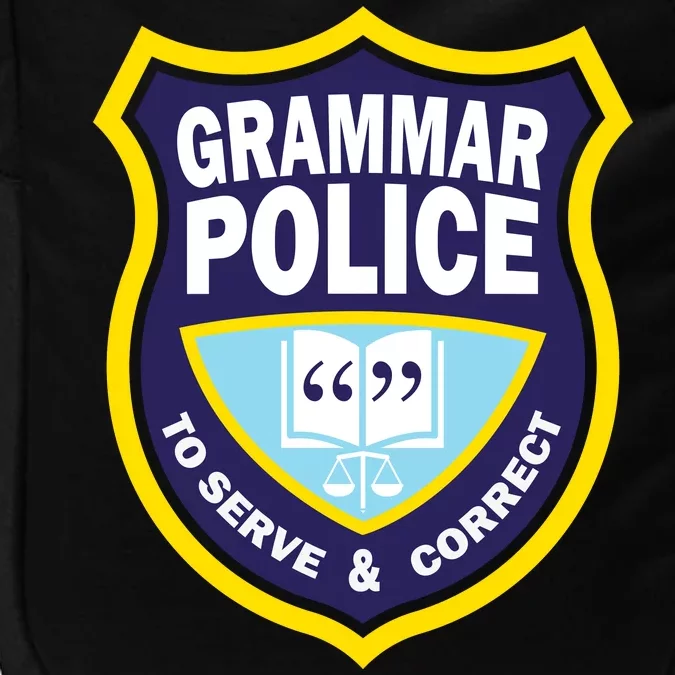 Grammar Police Badge Impact Tech Backpack