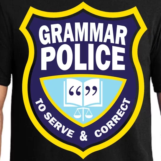 Grammar Police Badge Pajama Set